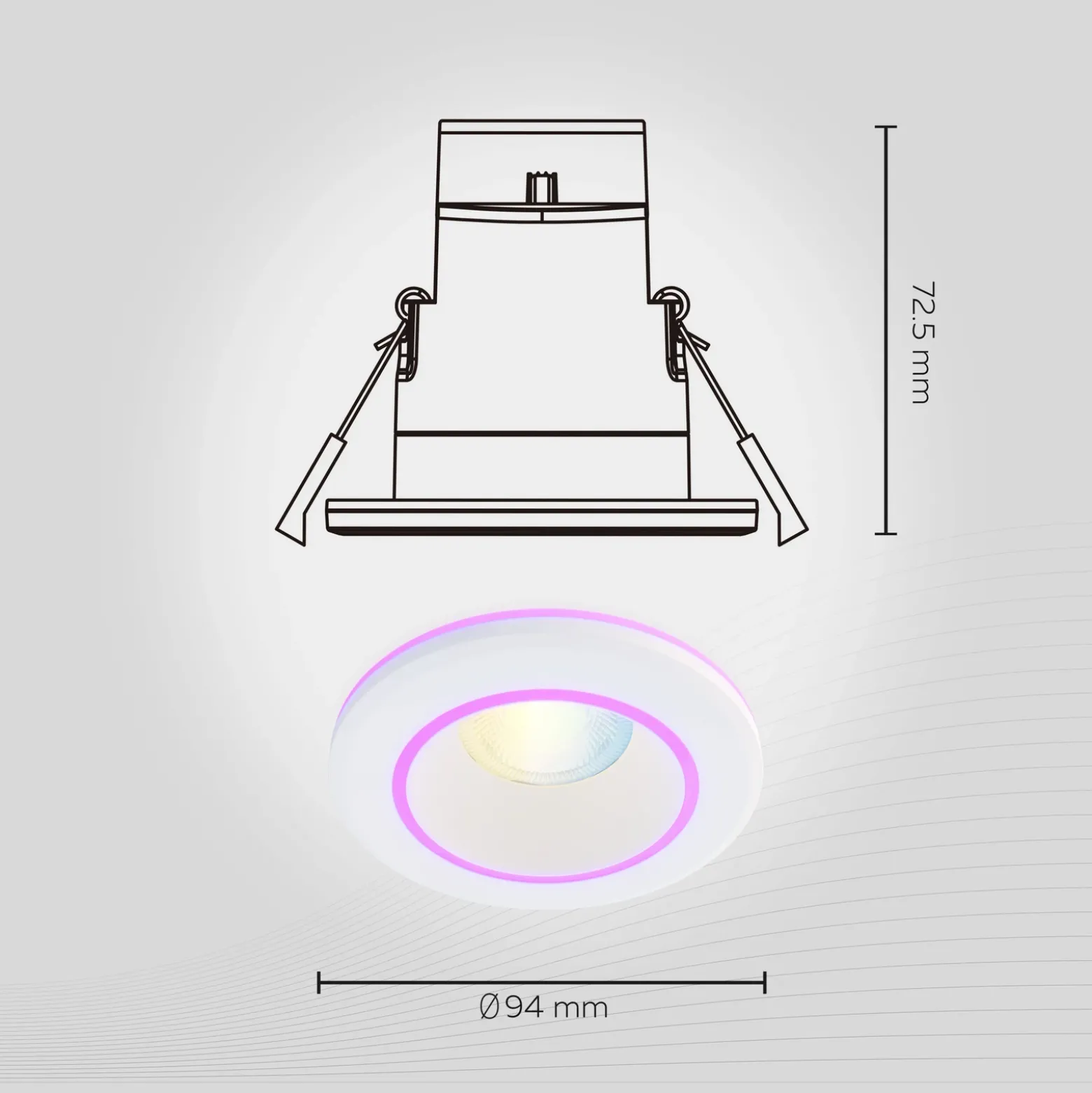 Calex Smart Halo downlight empotrable CCT RGB blanco