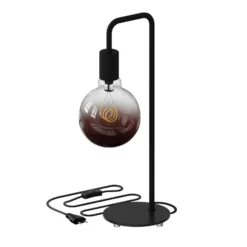 Calex U-Line lámpara de mesa con 1,5 m cable negro