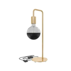 Calex U-Line lámpara de mesa con 1,5 m cable, oro