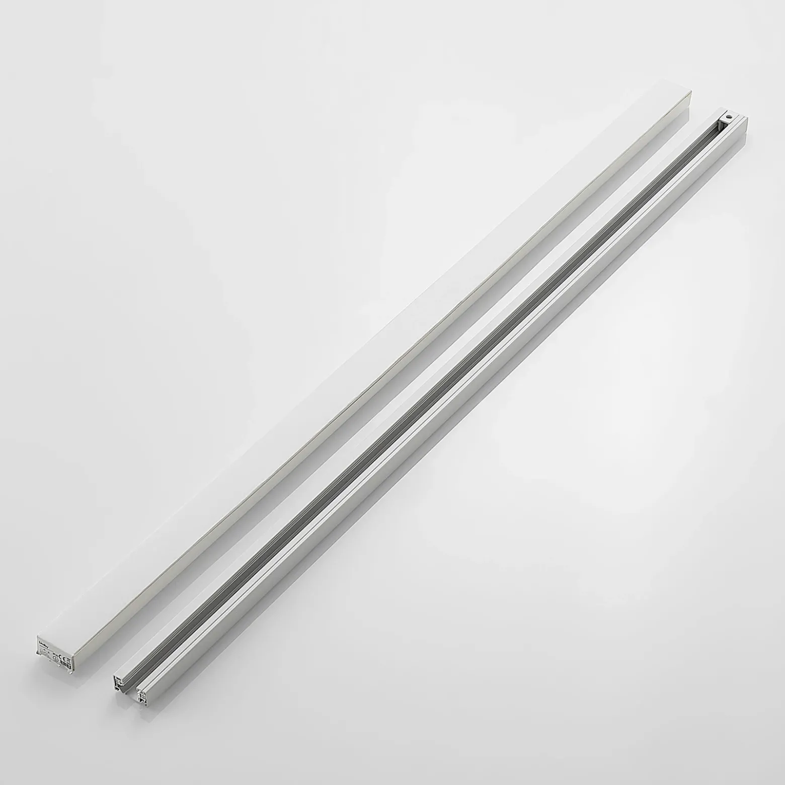 Carril eléctrico Linaro de Lindby, 1 m, blanco, sistema de riel monofásico
