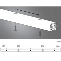 Carril Paulmann URail, cromo mate, longitud 100 cm, aluminio