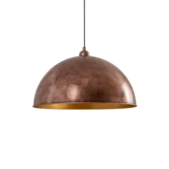 Casimir lámpara colgante, cobre bruñido, Ø 50 cm, metal, E27