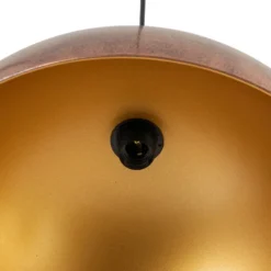 Casimir lámpara colgante, cobre bruñido, Ø 50 cm, metal, E27