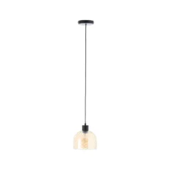 Casto lámpara colgante, Ø 19 cm, ámbar, cristal