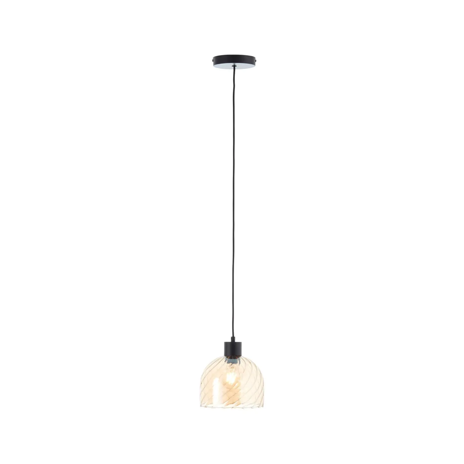 Casto lámpara colgante, Ø 19 cm, ámbar, cristal