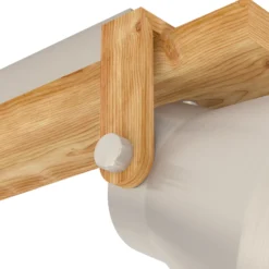 Cawton downlight de techo, longitud 58,5 cm, acero/marrón, 2 luces.