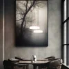 Celeste lámpara colgante LED, blanco/marrón, Ø 22 cm, cristal, atenuable