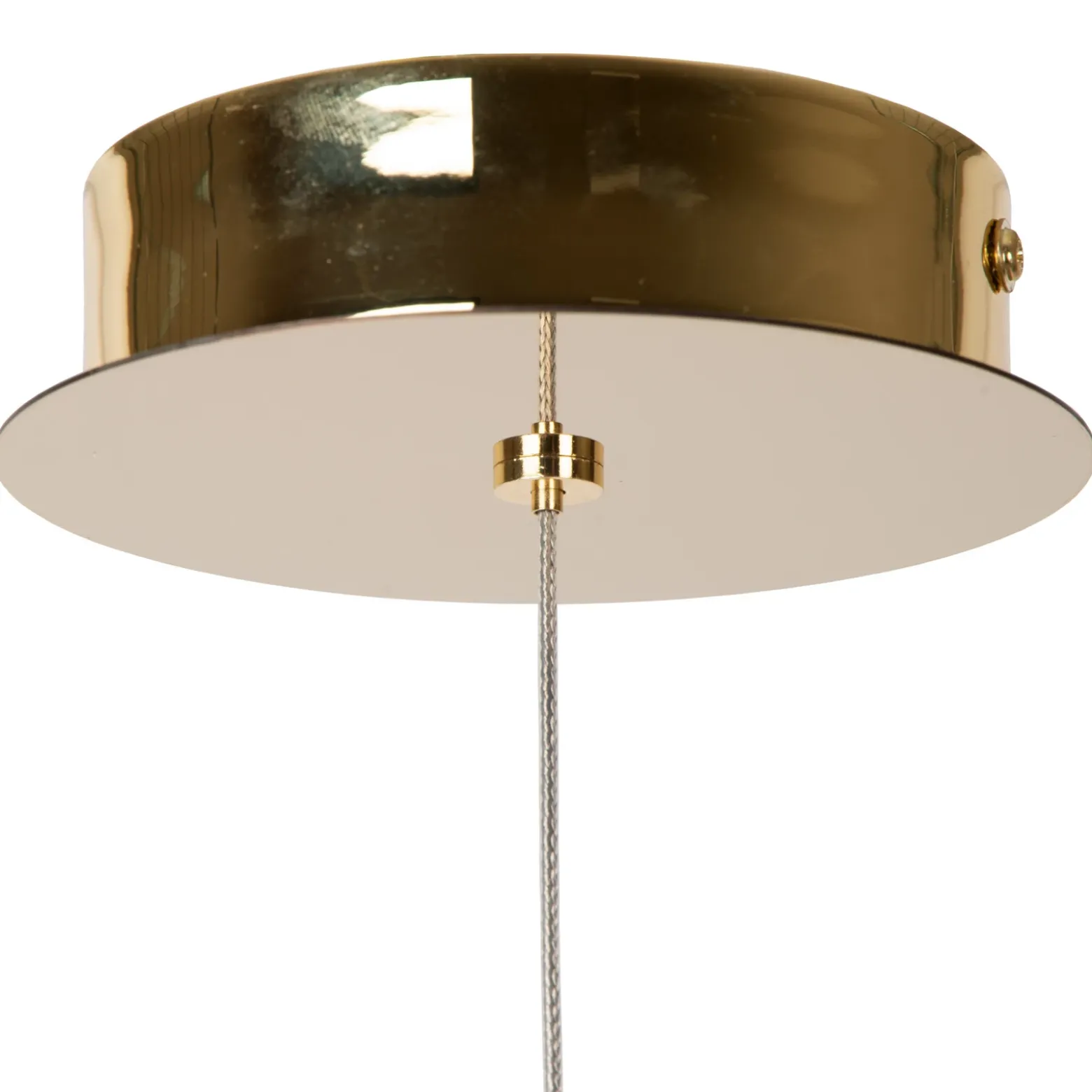 Cintra Lámpara colgante LED, Ø 14 cm, transparente/oro, acrílico