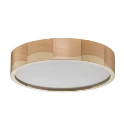 Cleo plafón, Ø 37,5cm, 3 luces, madera de pino, E27