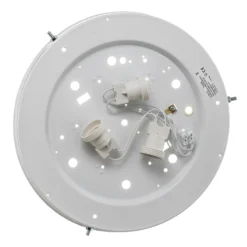 Cleo plafón, Ø 37,5cm, 3 luces, madera de pino, E27