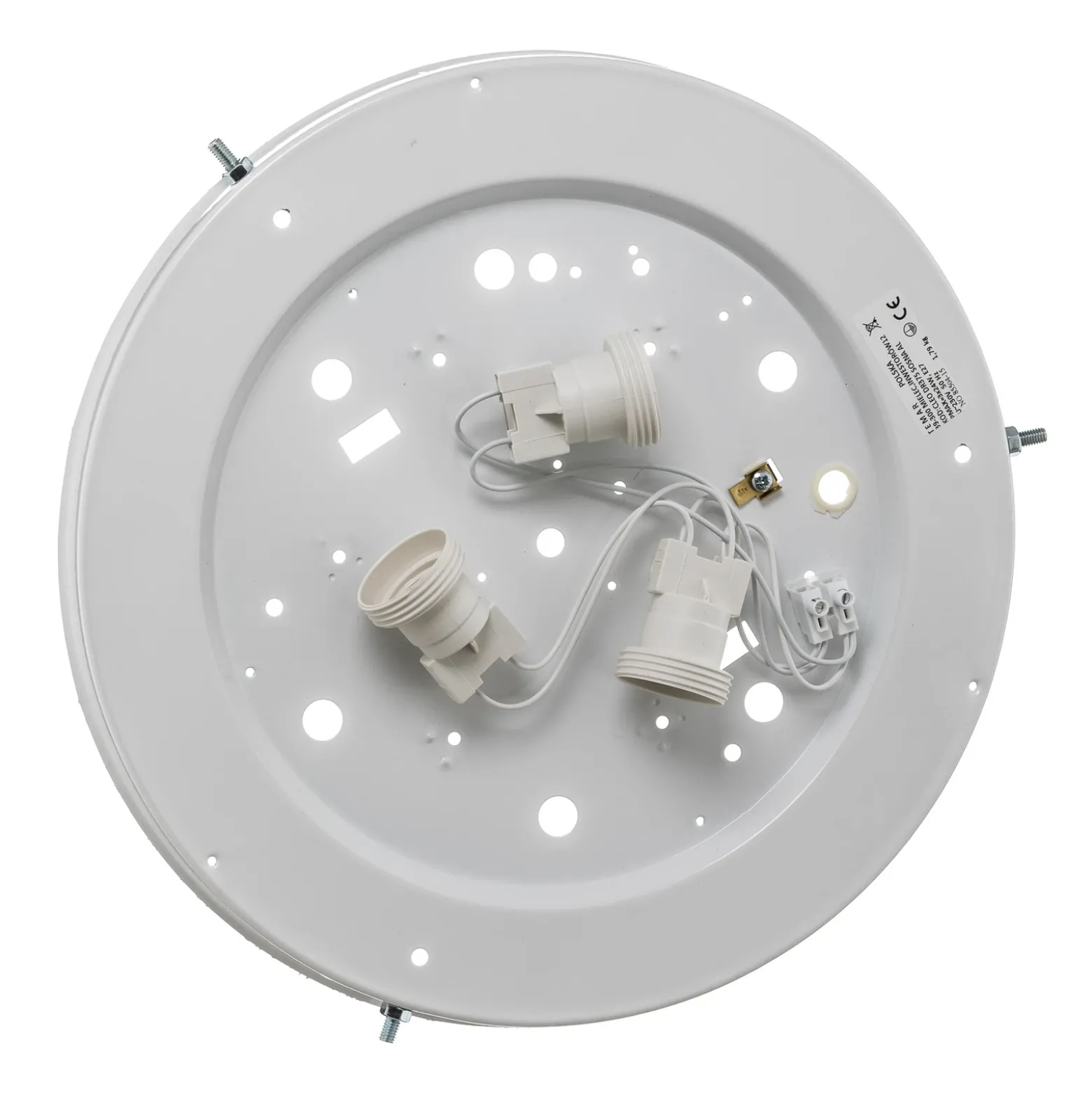 Cleo plafón, Ø 37,5cm, 3 luces, madera de pino, E27