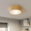 Cleo plafón, Ø 27,5cm, 2 luces, madera de pino, E27