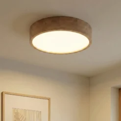Cleo plafón, Ø 48 cm, 4 luces, madera de roble, E27