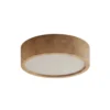 Cleo plafón, Ø 38 cm, 3 luces, madera de roble, E27