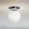 Clásica lámpara de techo esférica GLOBE cromo