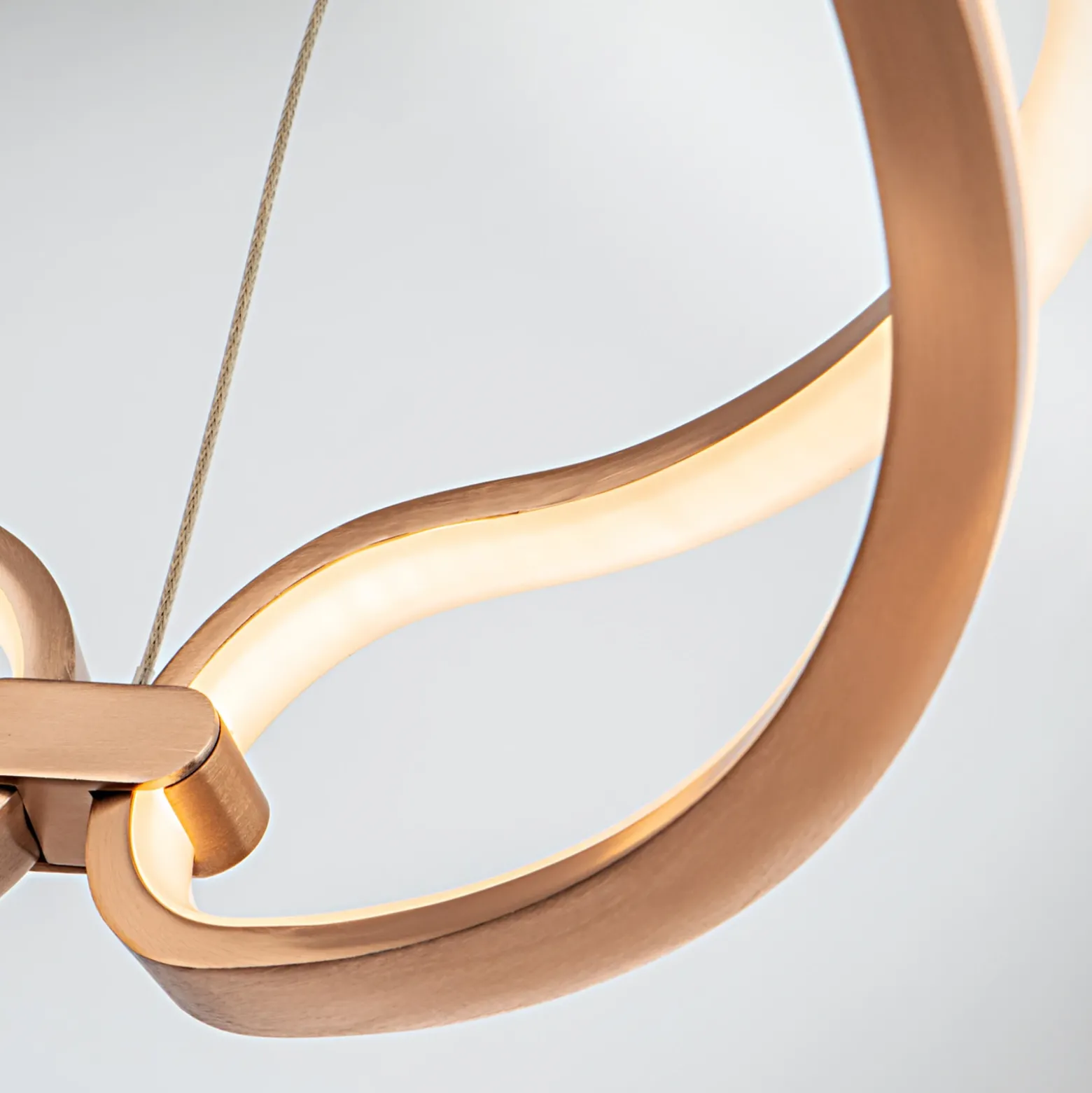 Colette Lámpara colgante LED, oro rosa