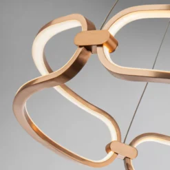 Colette Lámpara colgante LED, oro rosa