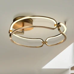 Colette Plafón LED, 3 luces, oro rosa