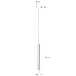 Colgante Arcchio Ejona blanco E27 4/40cm