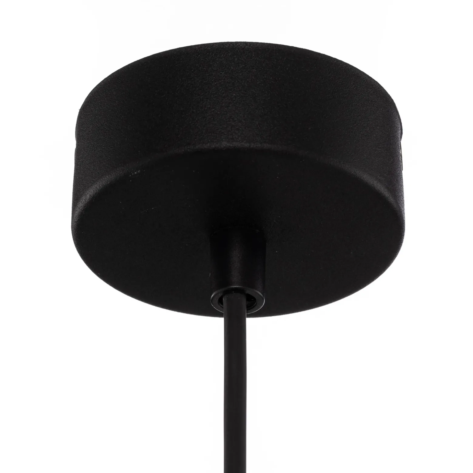 Colgante de vidrio Sol, Ø 35cm, negro/transparente