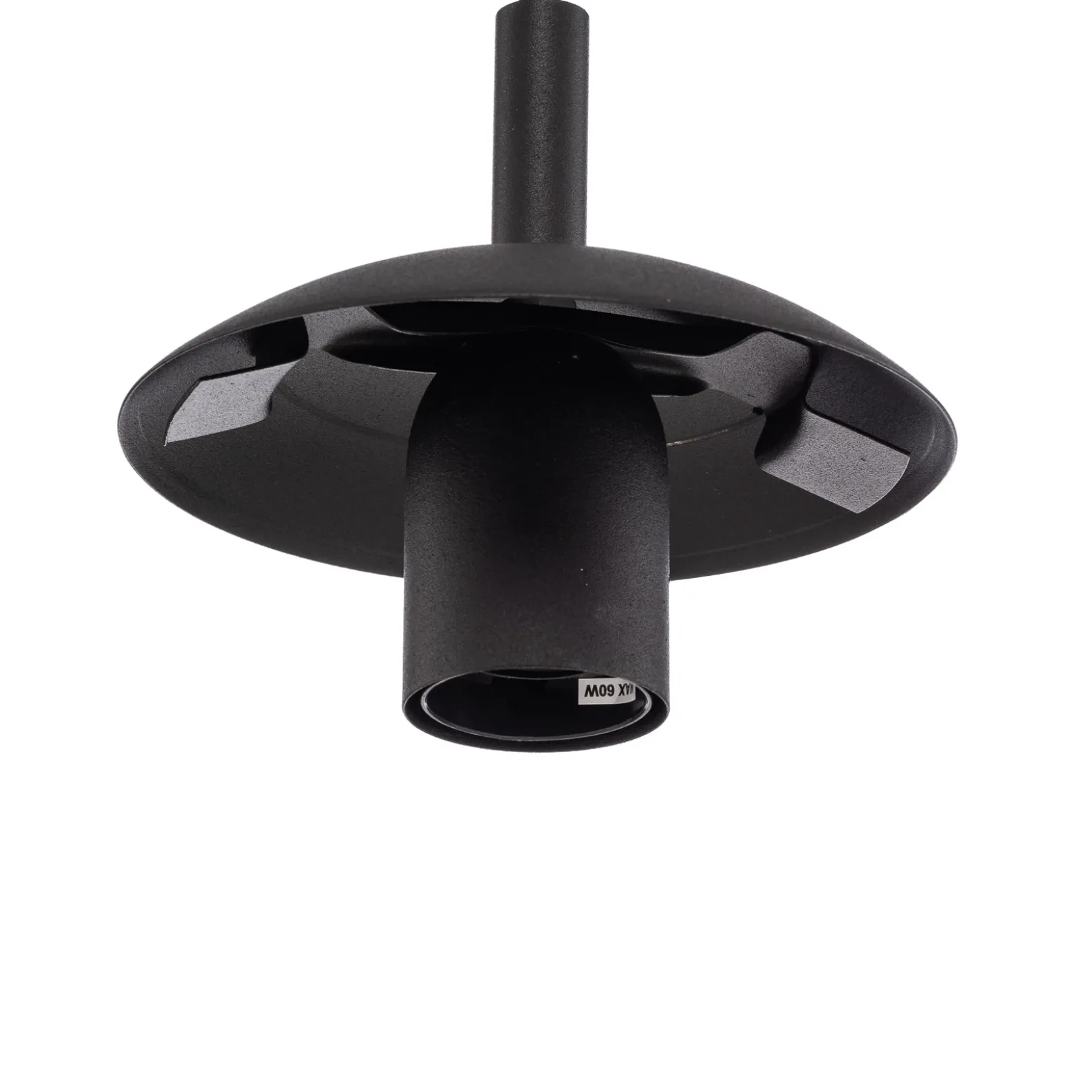 Colgante de vidrio Sol, Ø 35cm, negro/transparente