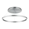 Colgante LED Lisa-D, forma de anillo, níquel mate