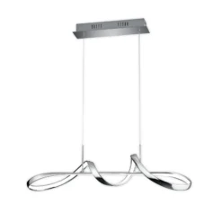 Colgante LED Perugia interruptor atenuación, cromo