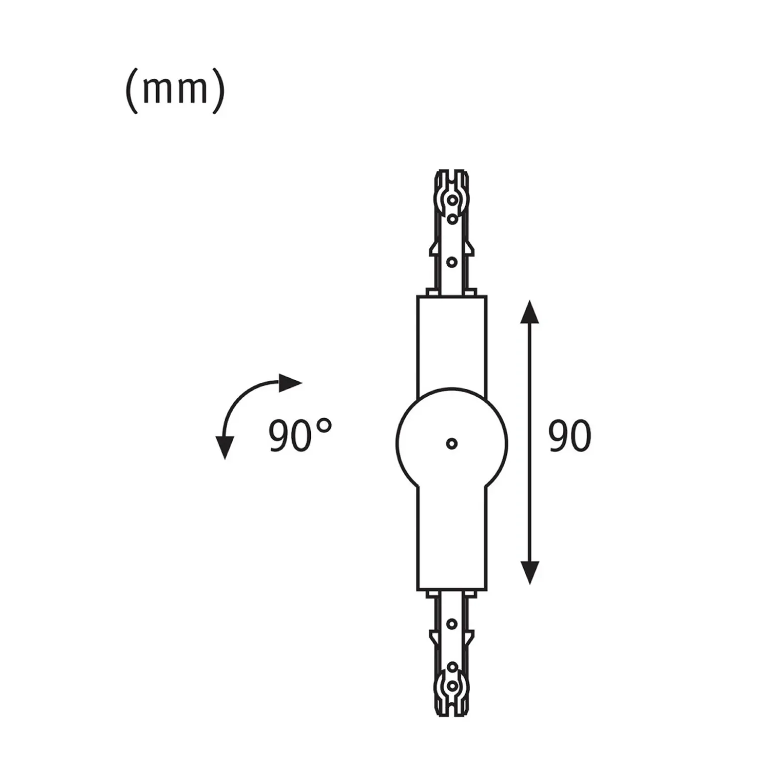 Conector articulado Paulmann URail, blanco señal, máx. 1000 W