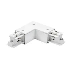 Conector de esquina BRUMBERG ONETRACK, blanco, con conductor de protección