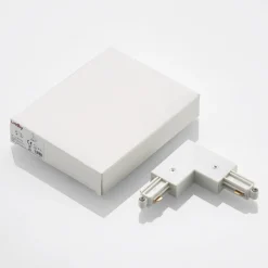 Conector de esquina Lindby Linaro, blanco, sistema de riel monofásico