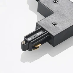Conector de esquina Lindby Linaro, negro, sistema de riel monofásico