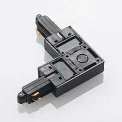 Conector de esquina Lindby Linaro, negro, sistema de riel monofásico