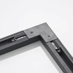 Conector de esquina Lindby Linaro, negro, sistema de riel monofásico