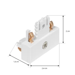 Conector de esquina Lindby Lumaro, blanco, plástico
