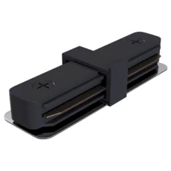 Conector de riel, riel monofásico rígido, negro