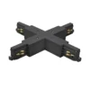 Conector en cruz BRUMBERG negro para el sistema de rieles ONETRACK