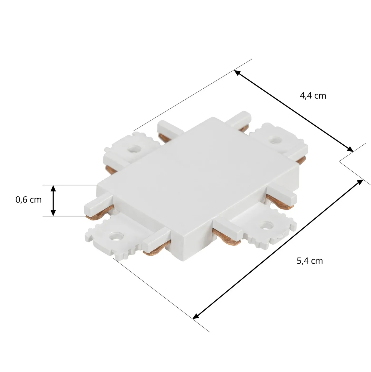 Conector en cruz Lindby Lumaro, blanco, plástico