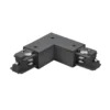 Conector en esquina BRUMBERG ONETRACK, negro, conductor de protección exterior