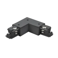 Conector en esquina BRUMBERG ONETRACK, negro, conductor de protección exterior