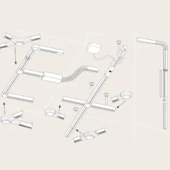Conector en L LED URail de Paulmann, cromo mate