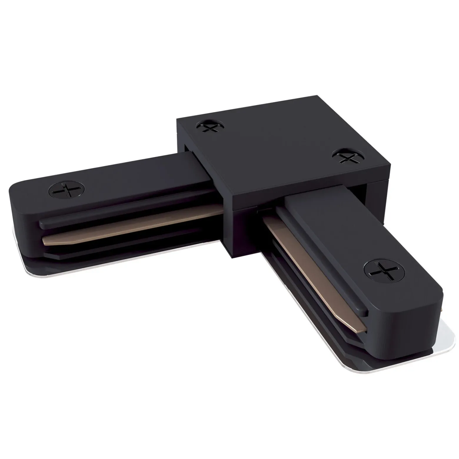 Conector en L Track, riel monofásico, negro