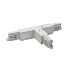 Conector en T BRUMBERG ONETRACK, plateado, con conductor de protección a la
