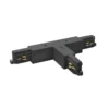 Conector en T BRUMBERG ONETRACK, negro, con conductor de protección a la derecha