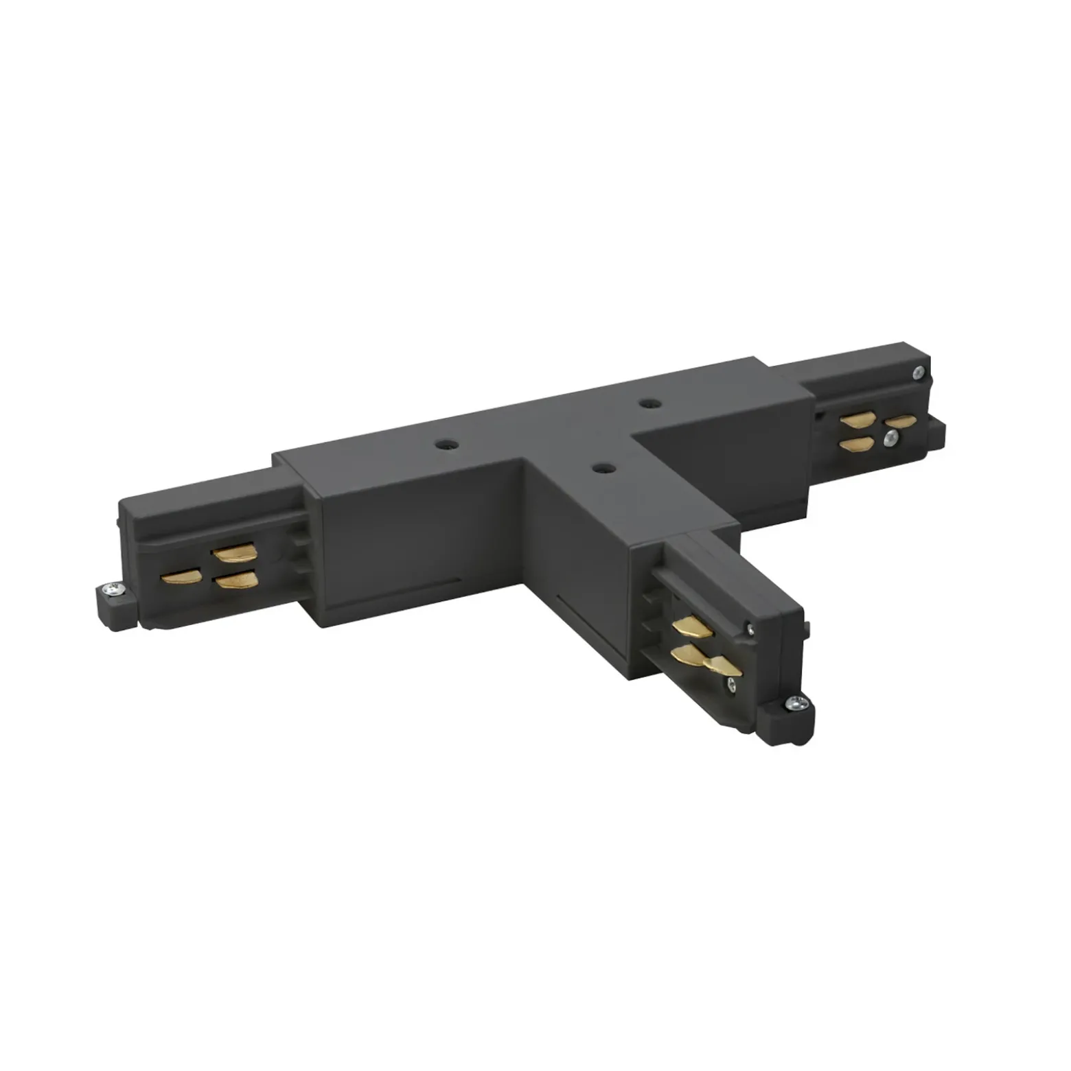 Conector en T BRUMBERG ONETRACK, negro, con conductor de protección a la derecha