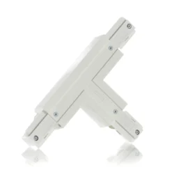 Conector en T de instalación de tierra Innes blanco interior izquierdo