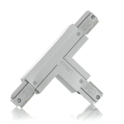 Conector en T Eutrac tierra interior derecha, plateado
