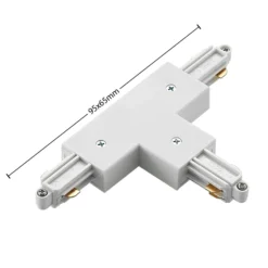 Conector en T Lindby Linaro, blanco, sistema de riel monofásico