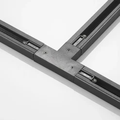 Conector en T Lindby Linaro, negro, sistema de riel monofásico
