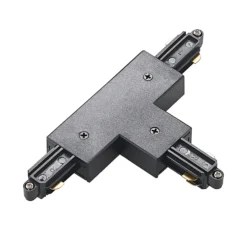 Conector en T Lindby Linaro, negro, sistema de riel monofásico