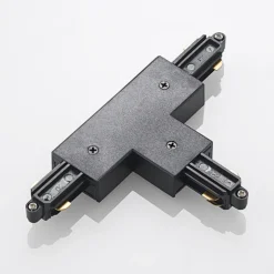 Conector en T Lindby Linaro, negro, sistema de riel monofásico